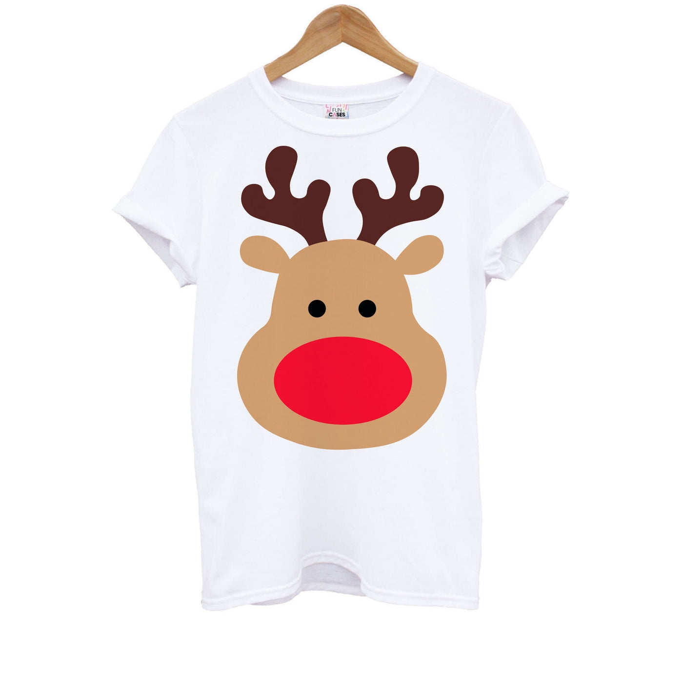 Rudolph Face - Christmas Kids T-Shirt