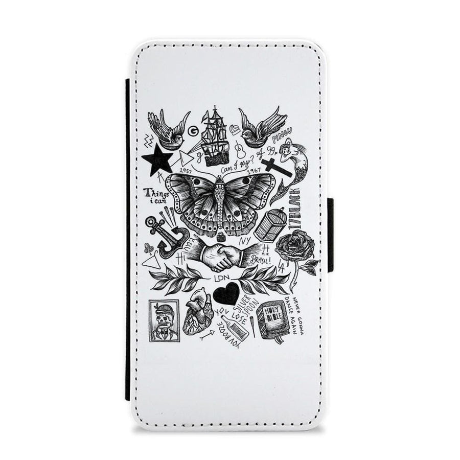 Harry Style's Tattoos Flip / Wallet Phone Case - Fun Cases