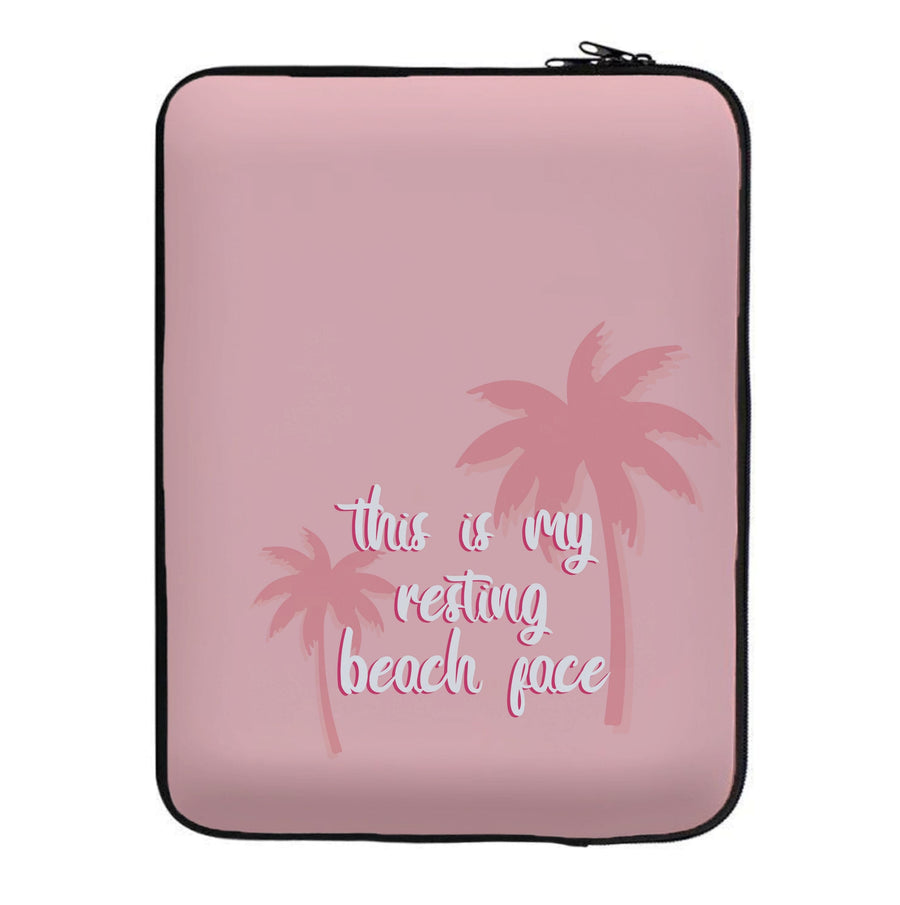 This Is My Resting Beach Face - Summer Quotes Laptop Sleeve