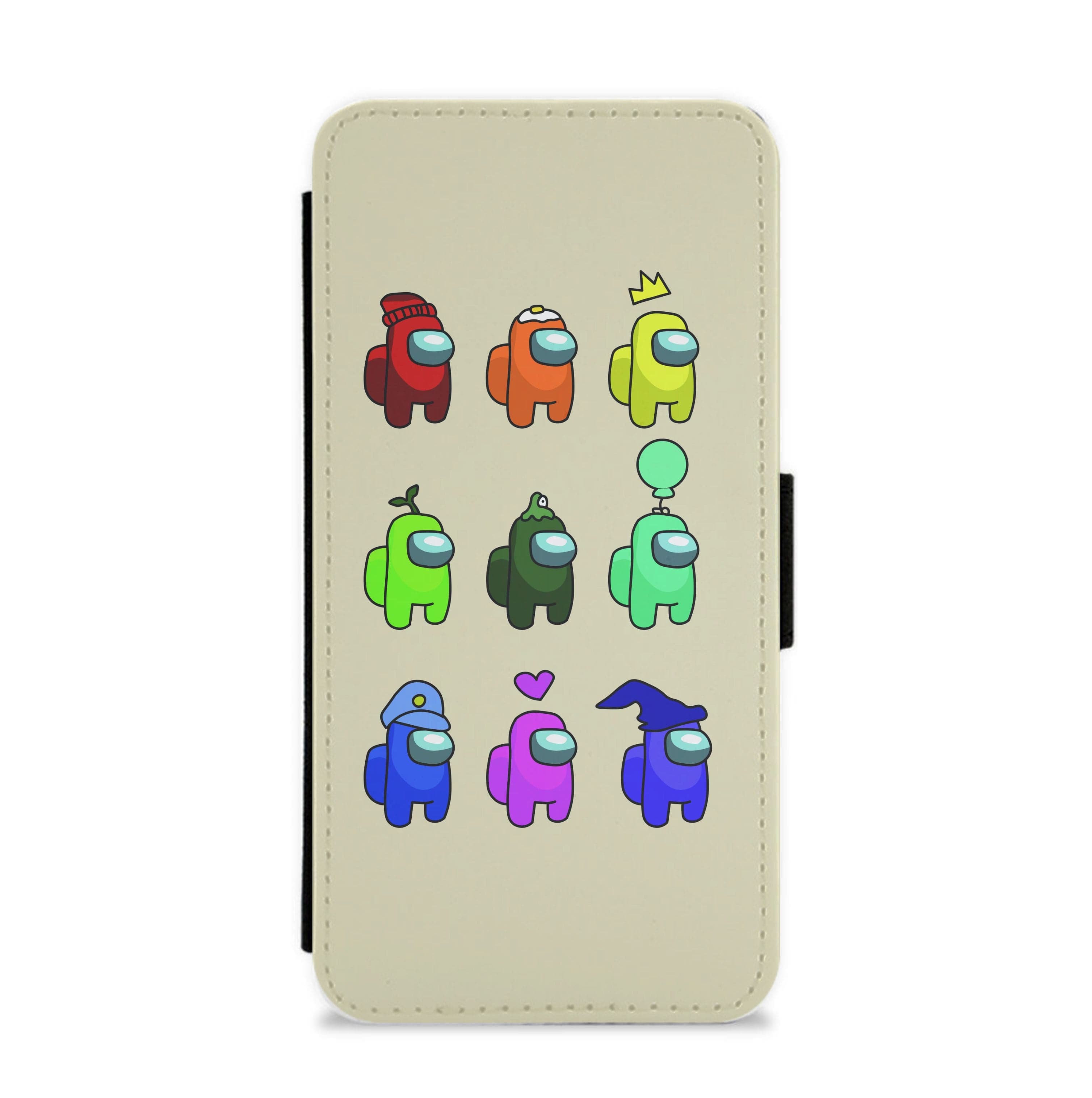 Among Gaming characters Flip / Wallet Phone Case