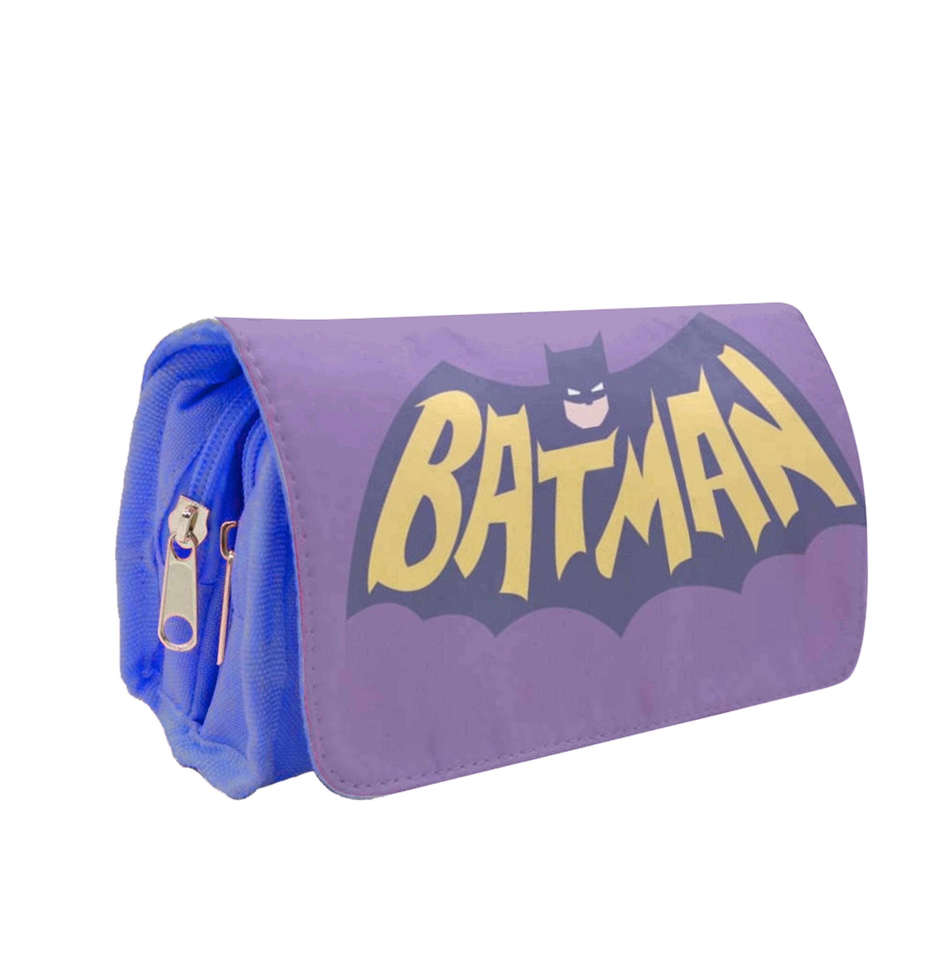 Bat Superhero Purple Logo Pencil Case