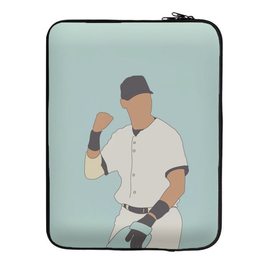 Derek Jeter Outline - Baseball Laptop Sleeve