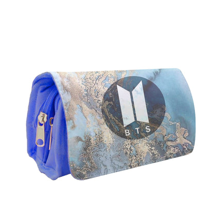 K-Pop Band Logo Marble Pencil Case