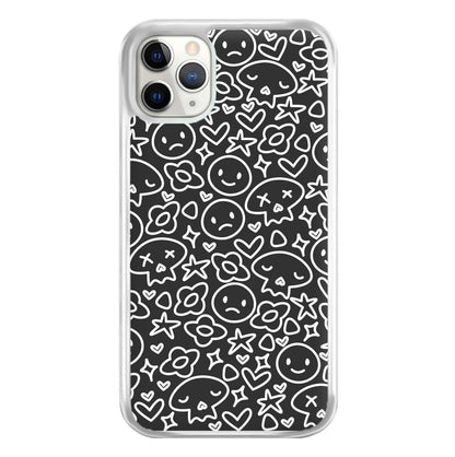 Black Skulls - Skate Aesthetic  Phone Case