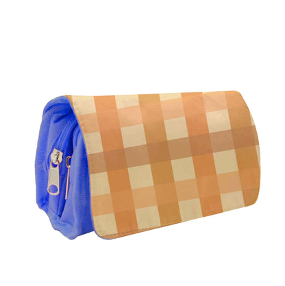 Orange Plaid Pattern- Autumn Pencil Case