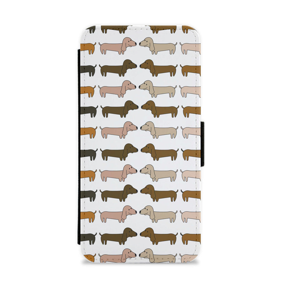 Collage - Dachshunds Flip / Wallet Phone Case