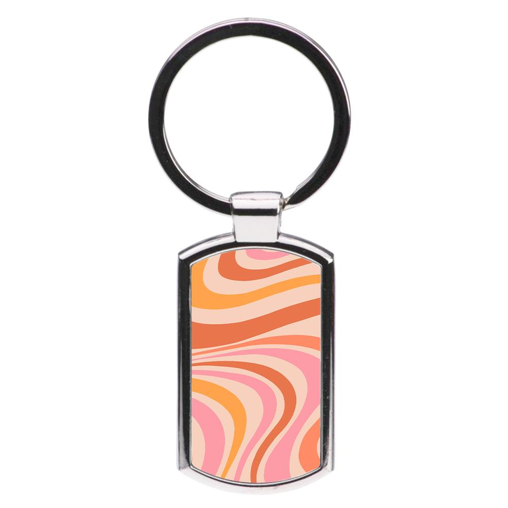 Colourful Abstract Pattern III Luxury Keyring