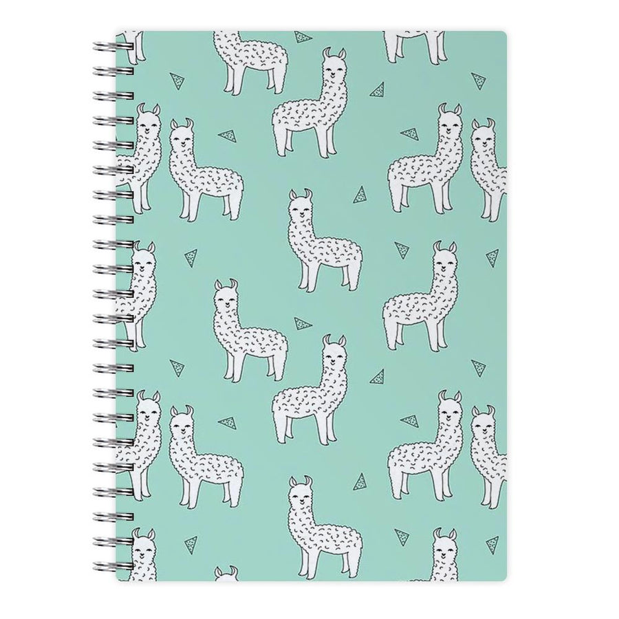 Mint Alpaca Pattern Notebook - Fun Cases