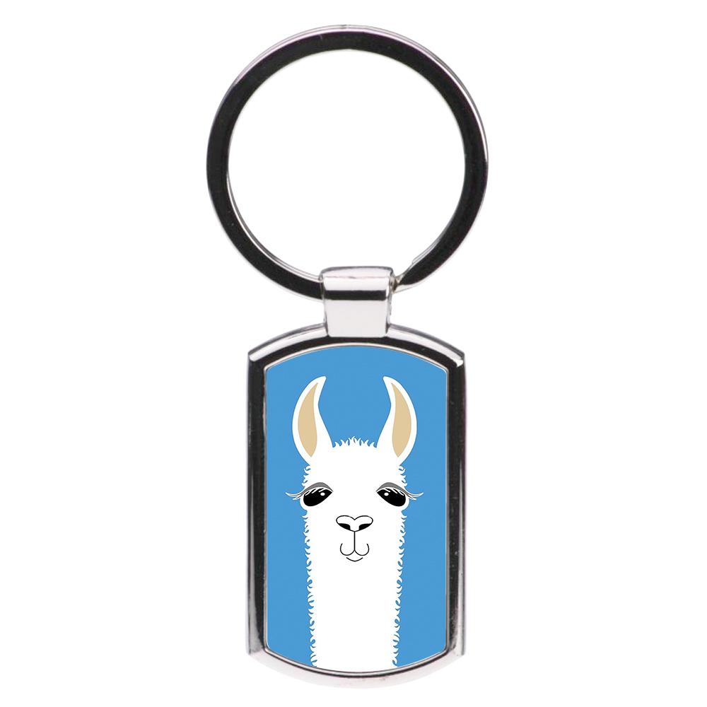 Llama Portrait Luxury Keyring