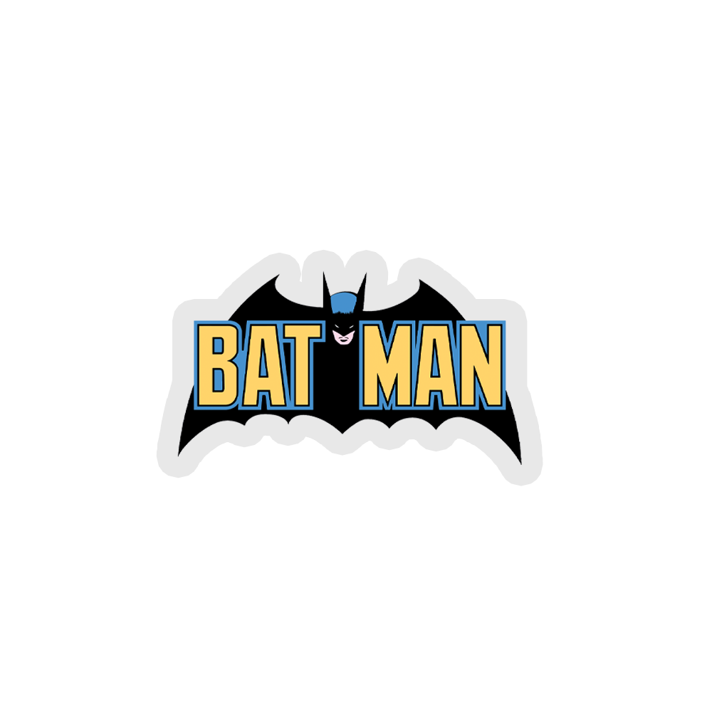 Yellow Bat Superhero Logo Sticker