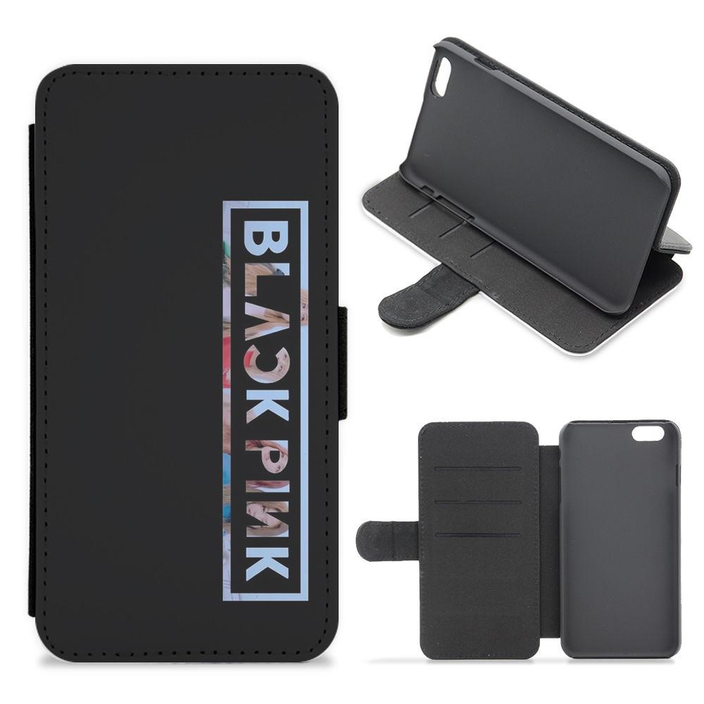 Vertical Blackpink Logo Flip / Wallet Phone Case