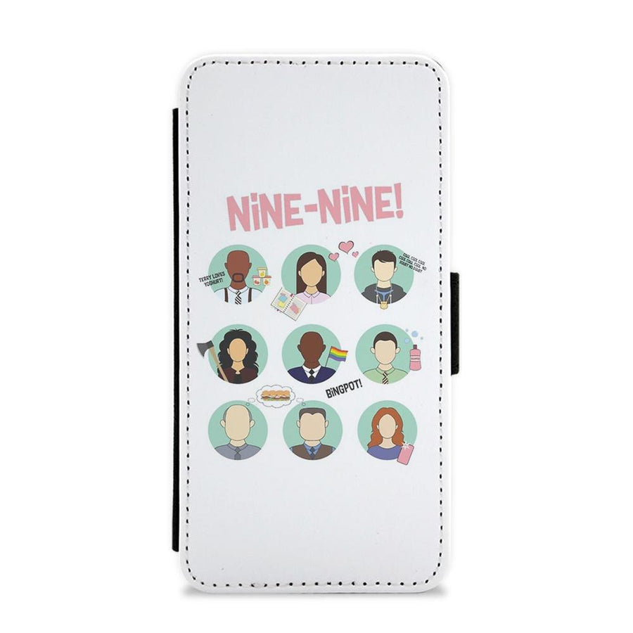 Nine Nine Characters - Brooklyn Nine-Nine Flip / Wallet Phone Case