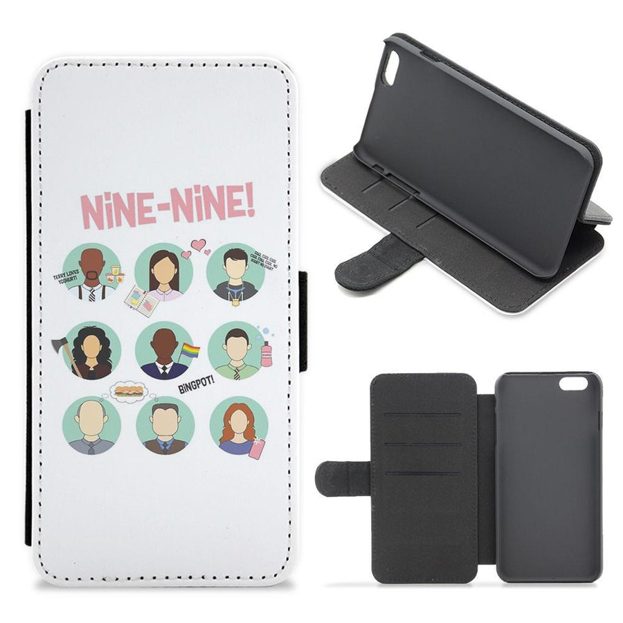 Nine Nine Characters - Brooklyn Nine-Nine Flip / Wallet Phone Case