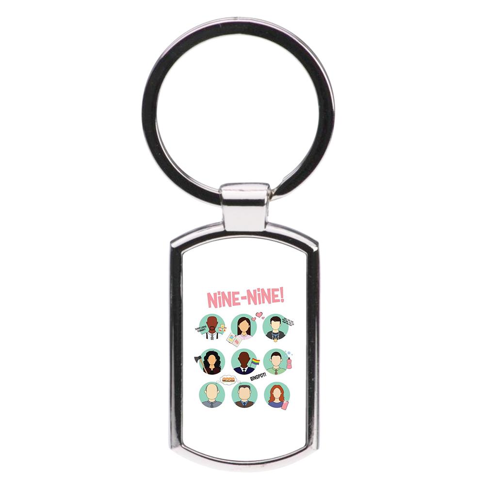 Nine Nine Characters - Brooklyn Nine-Nine Luxury Keyring