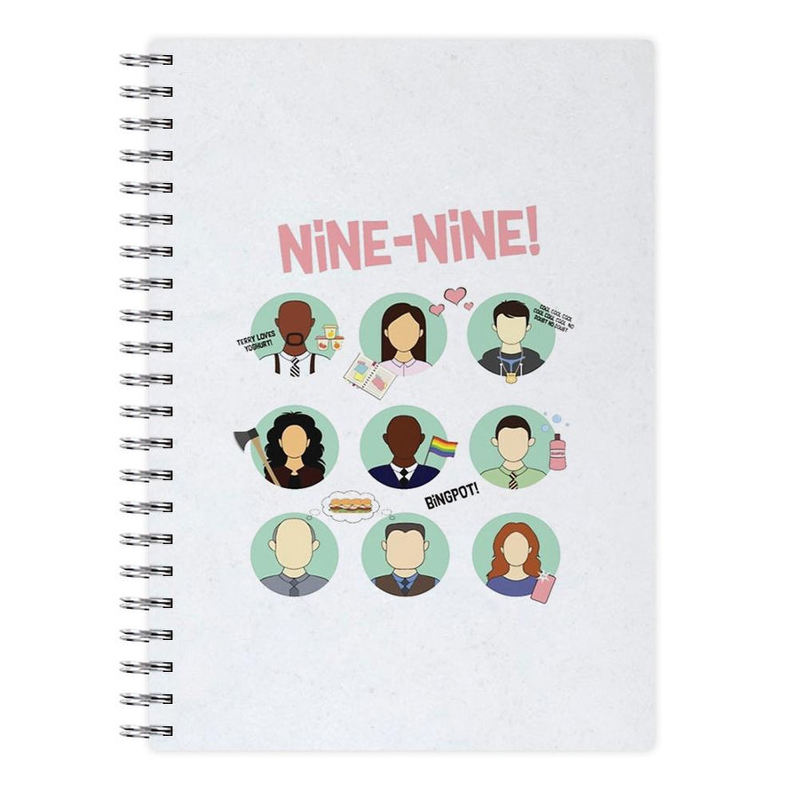 Nine Nine Characters - Brooklyn Nine-Nine Notebook