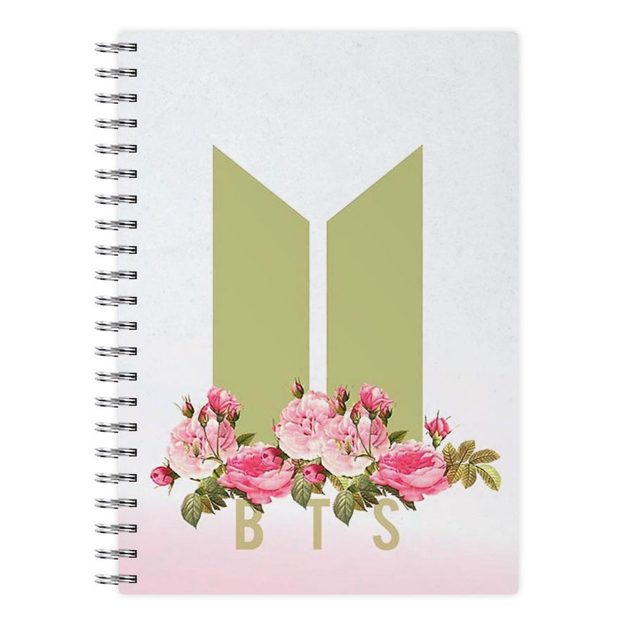 Pink Ombre BTS Logo Notebook - Fun Cases