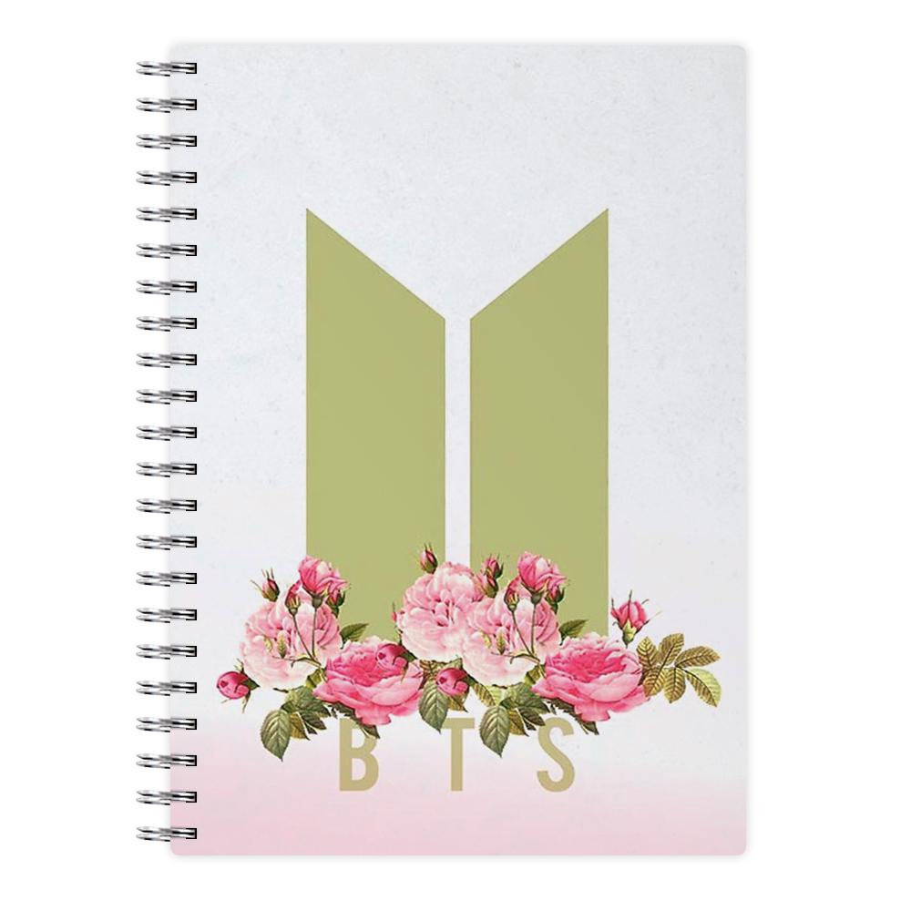 Pink Ombre BTS Logo Notebook - Fun Cases