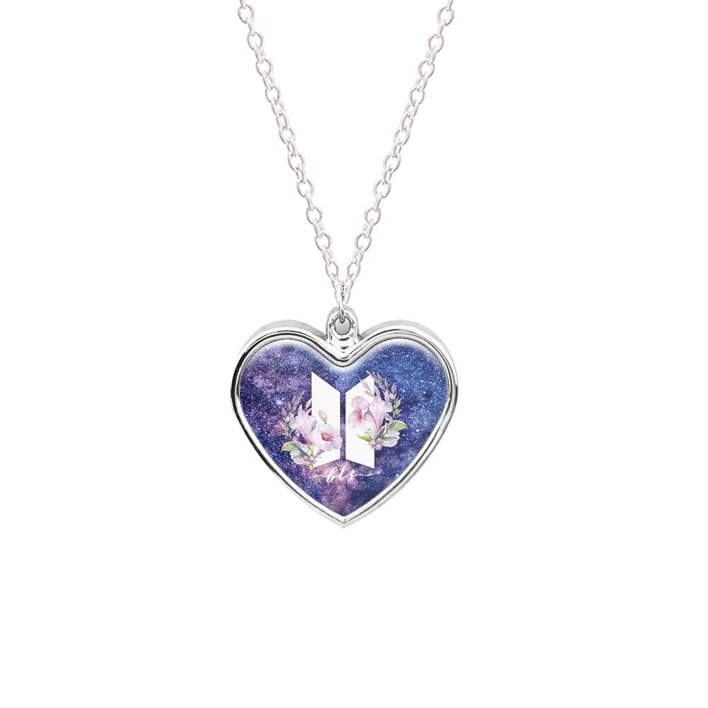 Galaxy Floral K-Pop Band Logo Necklace