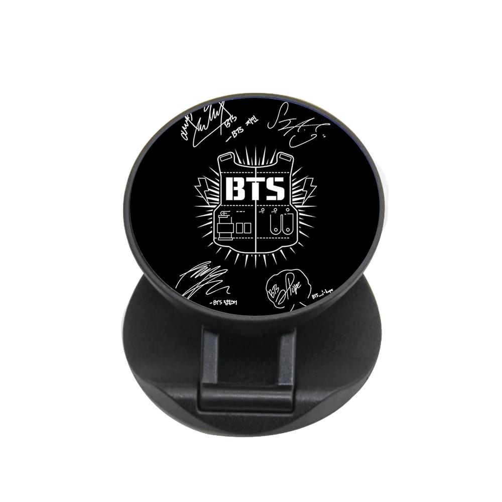 Black BTS Army Logo and Signatures FunGrip - Fun Cases
