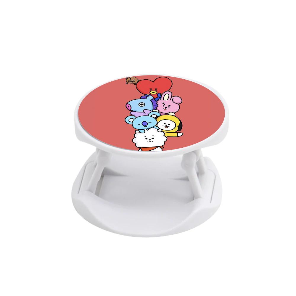 Red BT21 - RJ, Mang, Koya, Chimmy, Cooky, Shooky, Tata - K Pop FunGrip