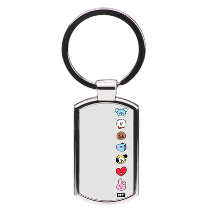 BT21 Vertical Faces - BTS Luxury Keyring