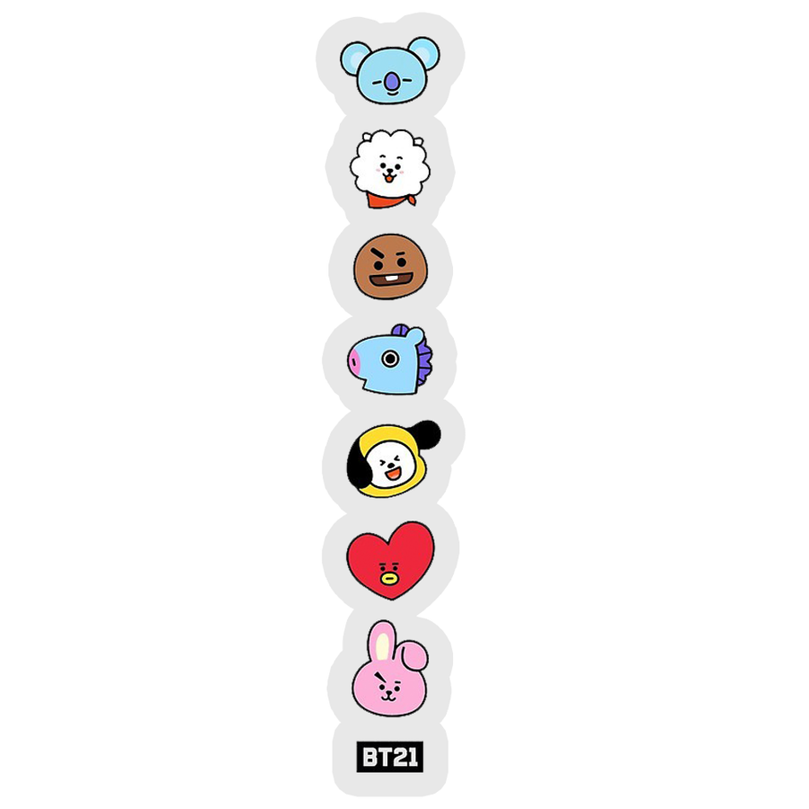 BT21 Vertical Faces - BTS Sticker