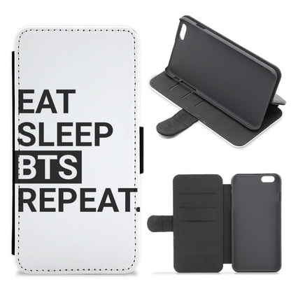 Eat, Sleep, BTS, Repeat Flip / Wallet Phone Case