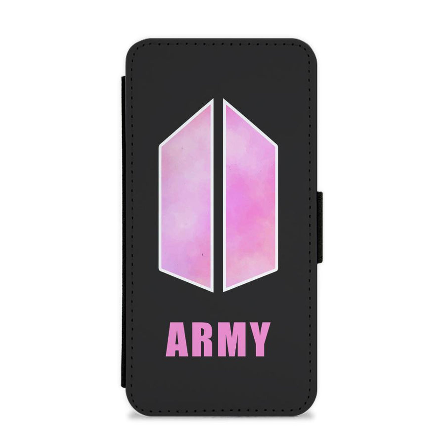 BTS Army Pink  - BTS Flip / Wallet Phone Case