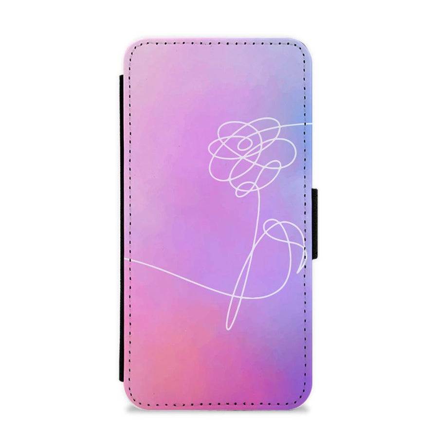 BTS Flower Pattern - BTS Flip / Wallet Phone Case