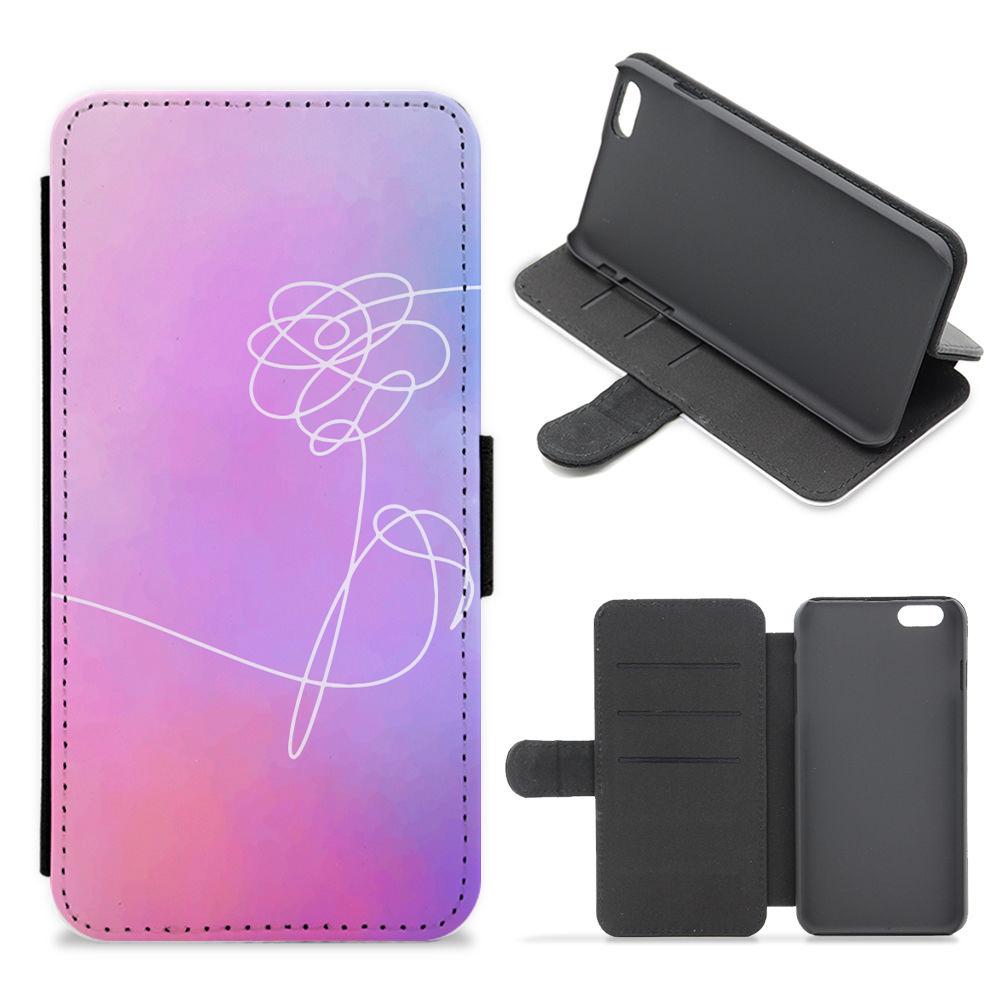 BTS Flower Pattern - BTS Flip / Wallet Phone Case