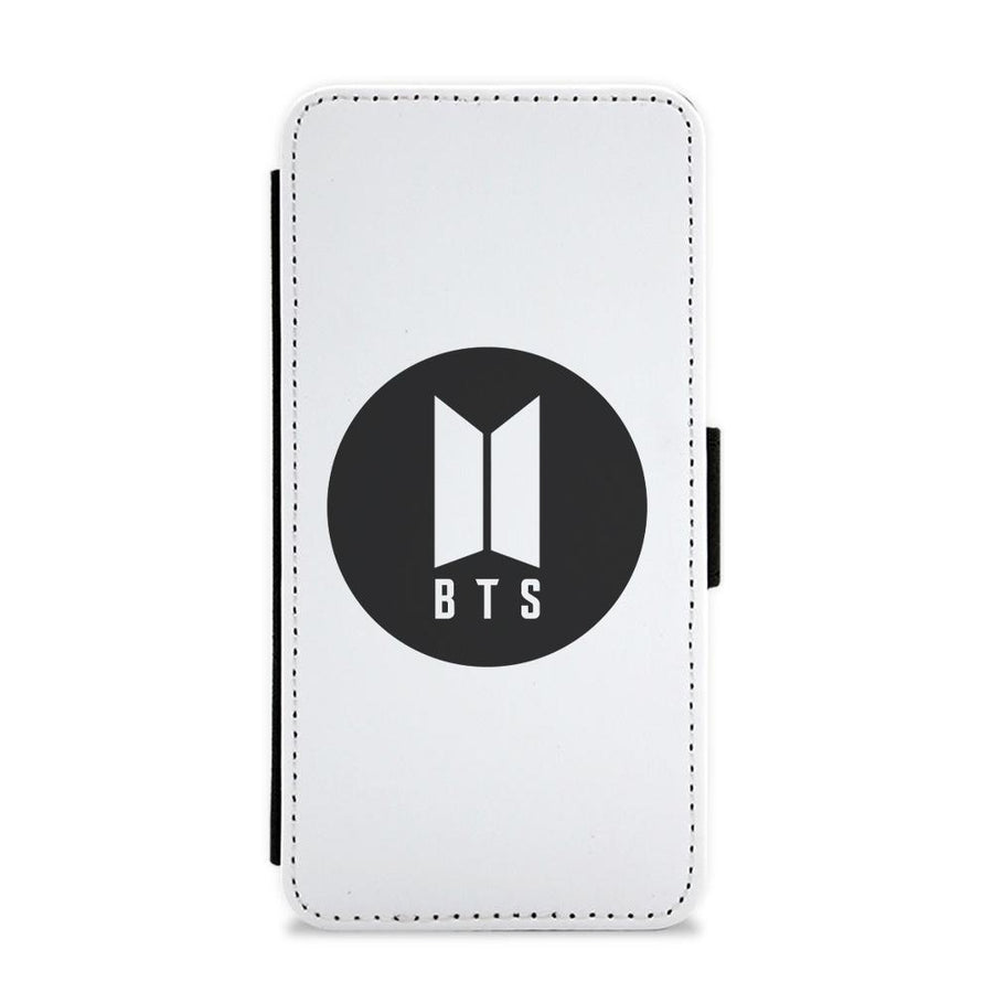 BTS logo Black - BTS Flip / Wallet Phone Case