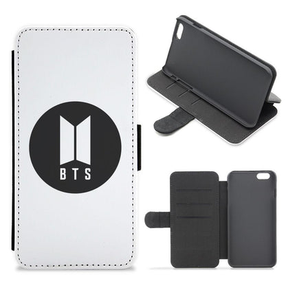 BTS logo Black - BTS Flip / Wallet Phone Case