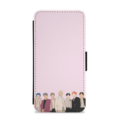 Faceless BTS Band Flip / Wallet Phone Case