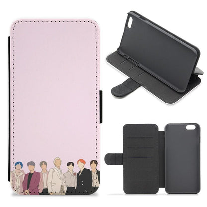 Faceless BTS Band Flip / Wallet Phone Case