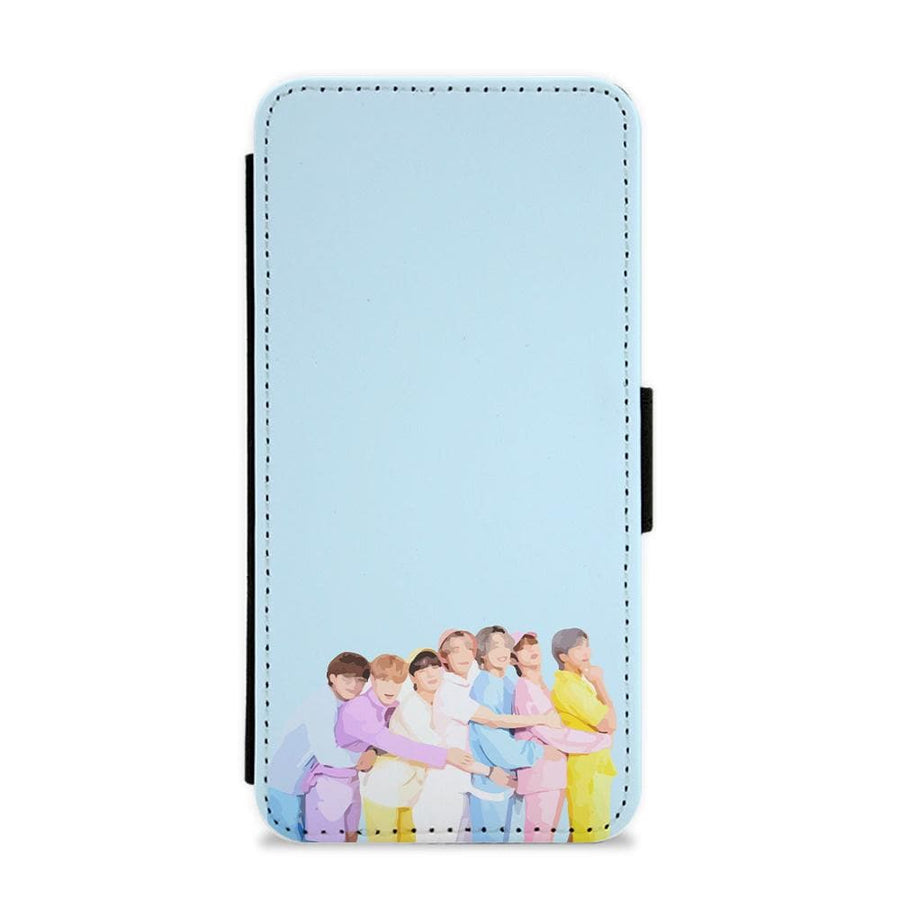 Colourful BTS Band Flip / Wallet Phone Case