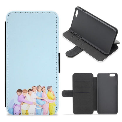 Colourful BTS Band Flip / Wallet Phone Case