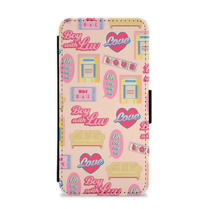 BTS Icon Pattern Flip / Wallet Phone Case