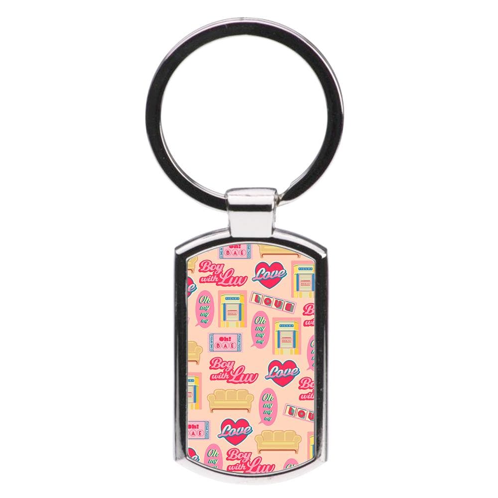 BTS Icon Pattern Keyring