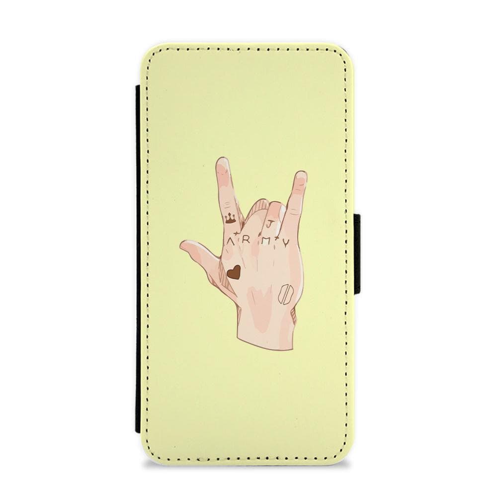 BTS Army Hand  Flip / Wallet Phone Case