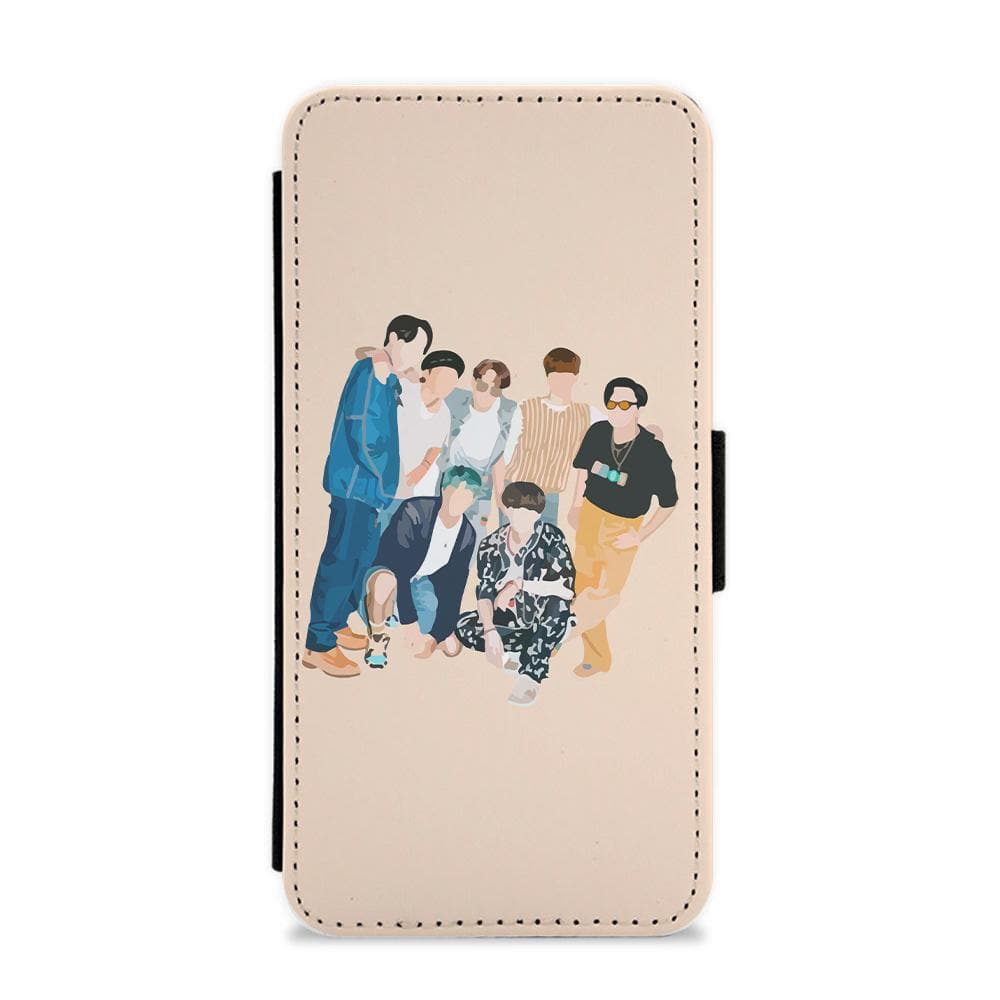 Casual BTS Band Flip / Wallet Phone Case