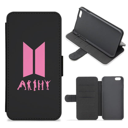 BTS Army Cast Pink  Flip / Wallet Phone Case