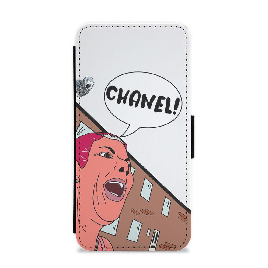She's An African Grey, Her Name's Chanel Flip / Wallet Phone Case