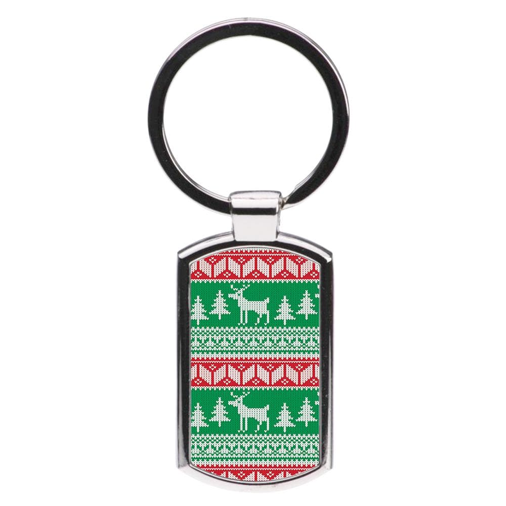 Christmas Jumper Pattern Christmas Luxury Keyring