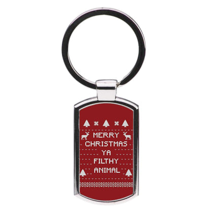 Merry Christmas Ya Filthy Animal Luxury Keyring