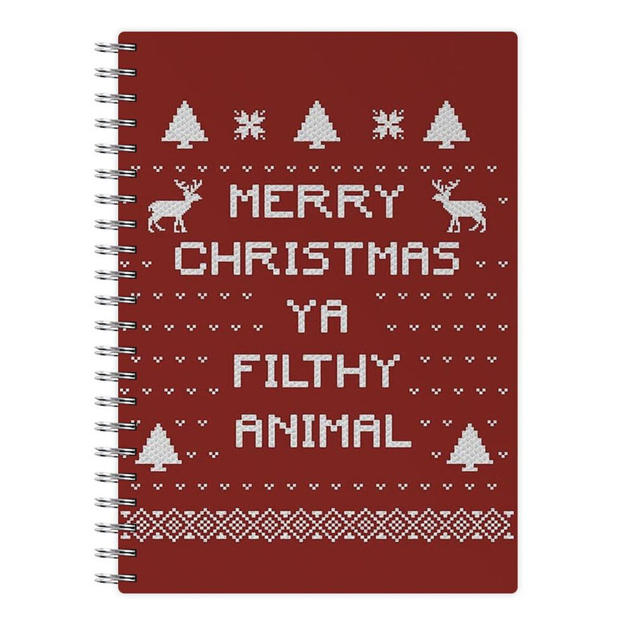 Merry Christmas Ya Filthy Animal Notebook - Fun Cases