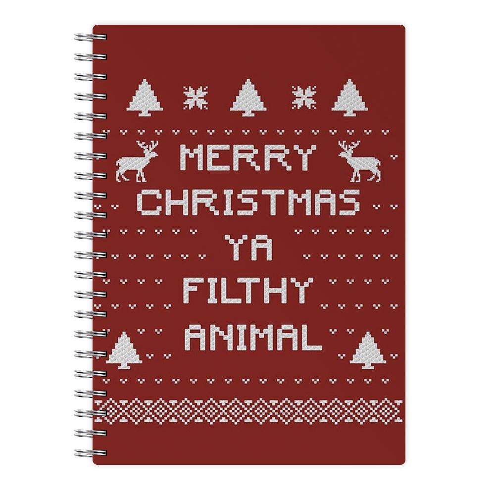 Merry Christmas Ya Filthy Animal Notebook - Fun Cases