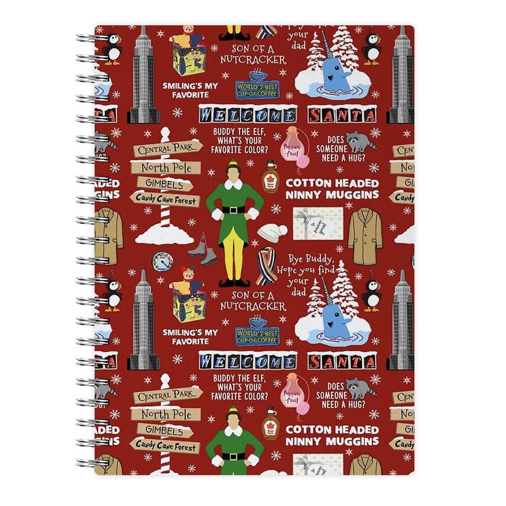 Red Buddy The Elf Pattern Notebook