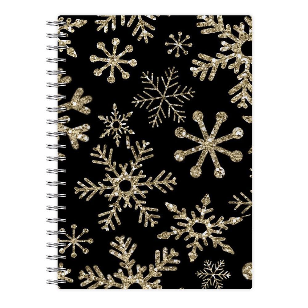 Gold Snowflake Pattern Notebook