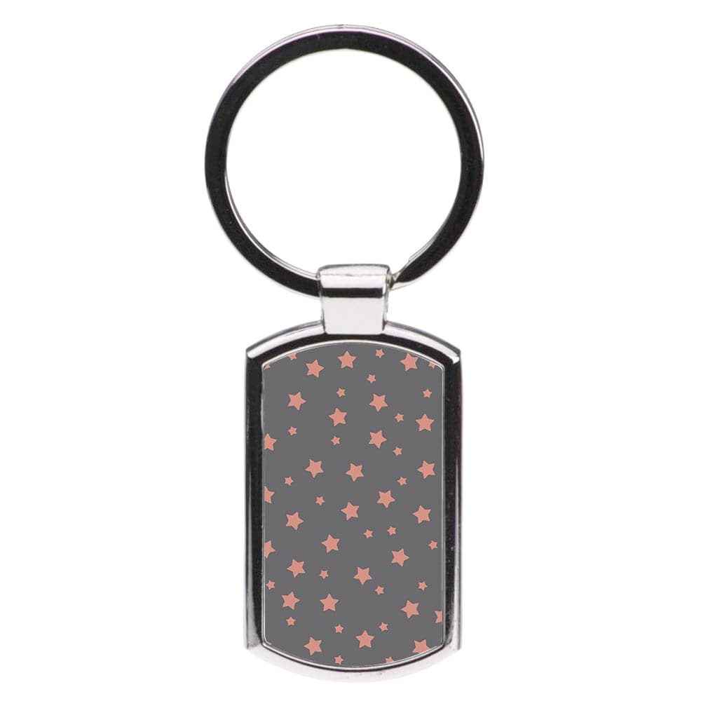 Rose Gold Star Pattern Luxury Keyring