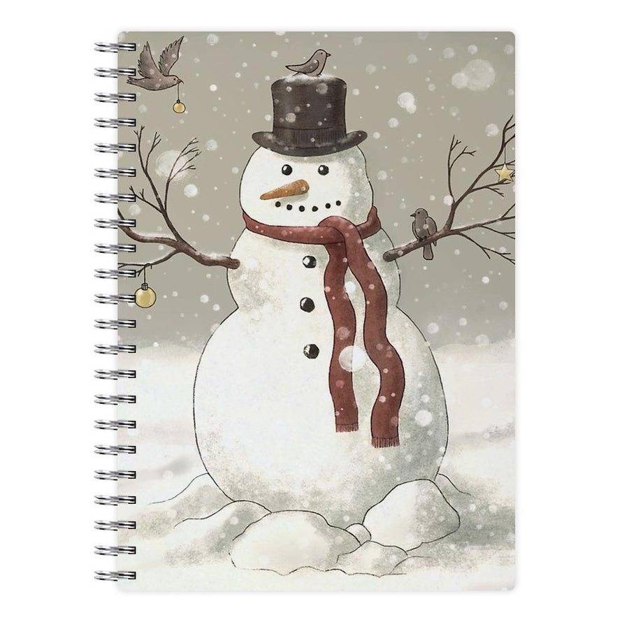 Christmas Snowman Drawing Notebook
